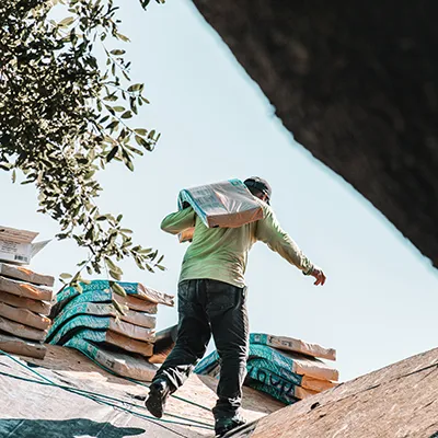 Roof repair work